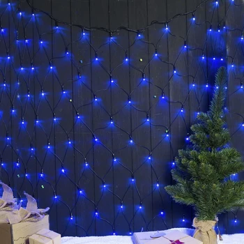 

Garland "Network" 2 x 1.5 m, IP44, dark thread, 192 LED, blue glow, 220 V