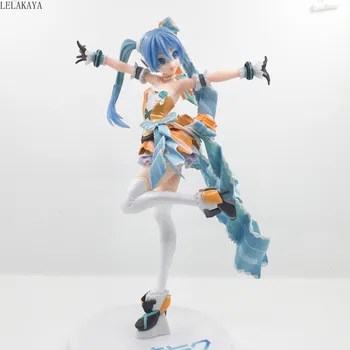 

23cm VOCALOID Anime Action Figure Hatsune Miku Orange Blossom Princess Ver. 1/7 Painted PVC Collection Model Dropshipping Dolls