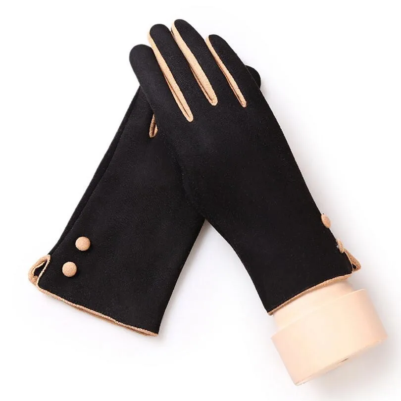 CHSDCSI Женские варежки Guantes Mujer высокого качества модные замшевые элегантные женские перчатки зимние теплые для вождения мягкие наручные перчатки для стрельбы из лука