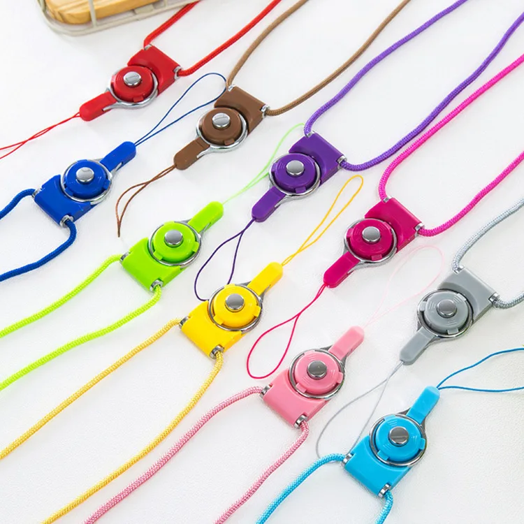 50PCS/lot Cell Phone Hanging Strap Mobile Phone Datachable Neck Straps Flexible Sling Necklace Rope For iPhone 8 7 6 6s Samsung