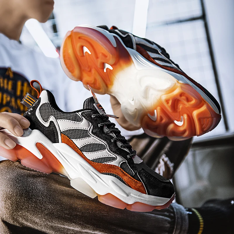 

Times New Roman Fashion Height Increasing Hard-wearing Man Chunky Sneakers Winter Breathable Adult Casual Men Shoes Footwear