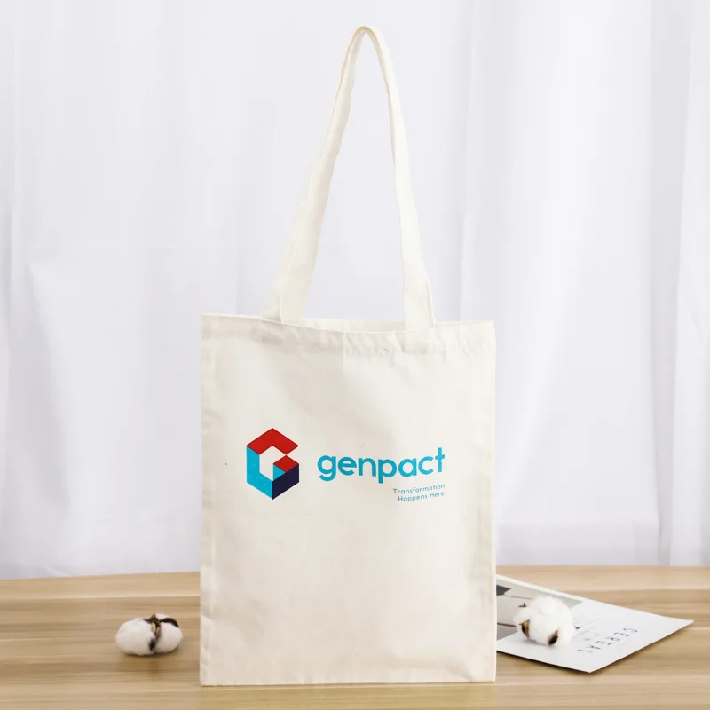 1000Pcs Custom logo canvas bag portable shoulder canvas bag creative advertising slogan custom canvas bag