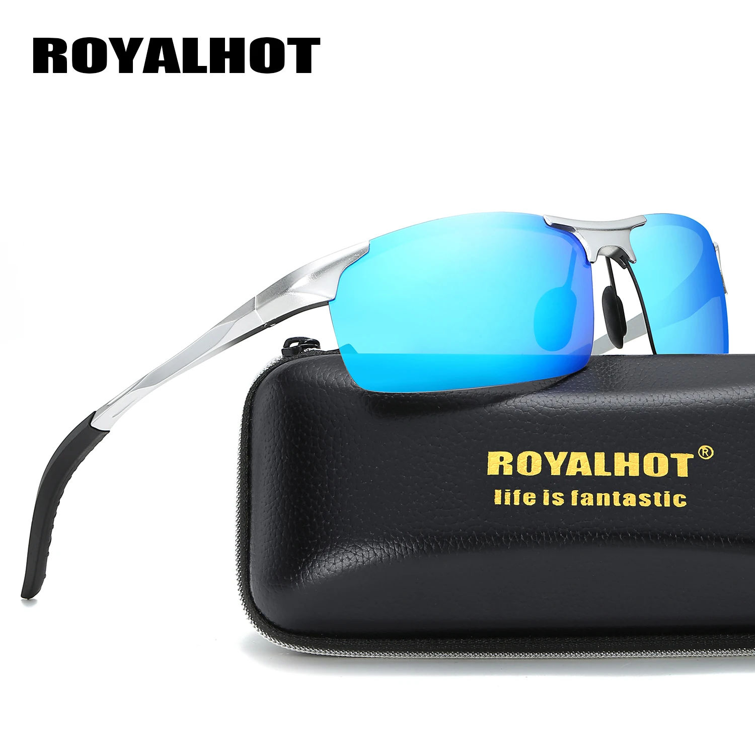 RoyalHot мужские женские поляризационные сплав Прямоугольная оправа солнцезащитные