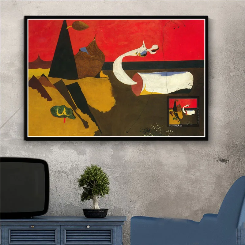 Joan Miro Знаменитые Картины абстрактный плакат настенная художественная картина плакаты и принты Картина на холсте для декора дома комнаты - Цвет: 0003