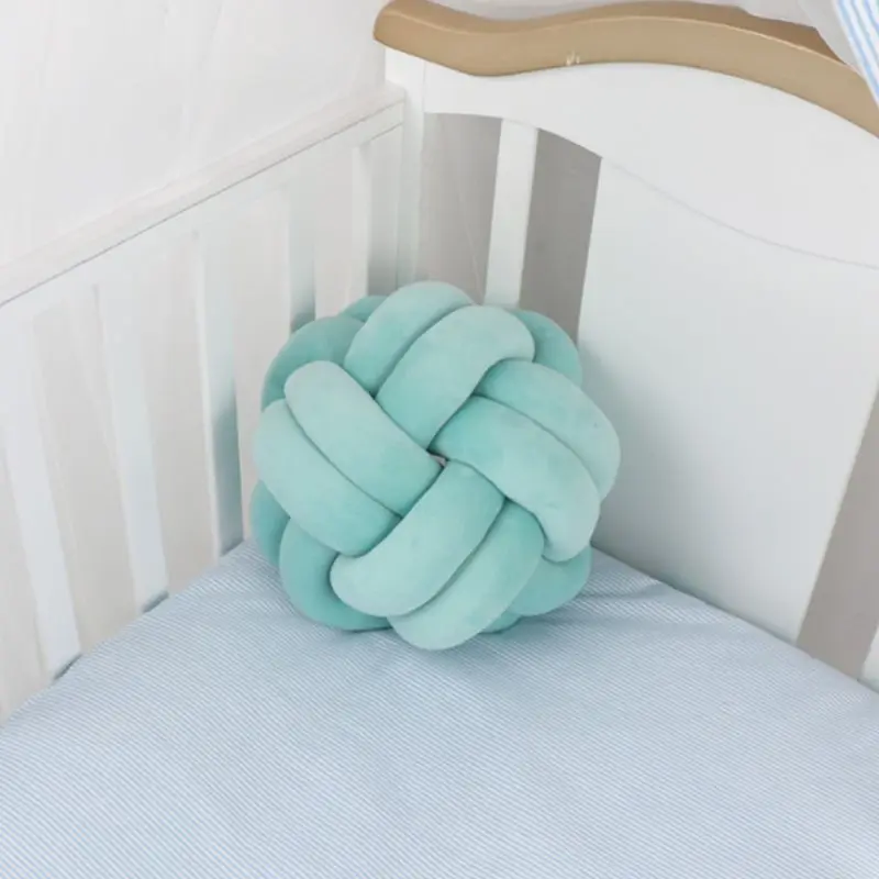 Light blue 04 Мягкий Мяч-клубок подушки кровать набивная Подушка, домашний декор подушечка в форме шарика плюшевый бросок R7RC - Цвет: Light blue 04