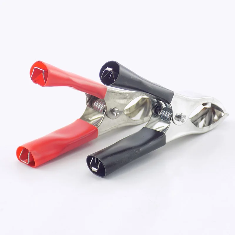 Description Picture 3 of item70mm 30A Handle Alligator Clips Crocodile Test Connector Probe Metal Clip Red Black Electrical DIY Tools