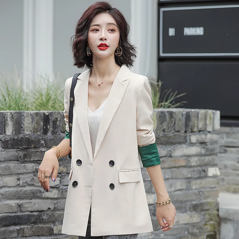

CHIC Small Suit Coat Women's 2019 Spring And Autumn New Style Korean-style Leopord Pattern Cuff Casual Loose-Fit Suit Retro Onli