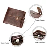 CONTACT'S Casual Men Wallets Crazy Horse Leather Short Coin Purse Hasp Design Wallet Cow Leather Clutch Wallets Male Carteiras ► Photo 2/6