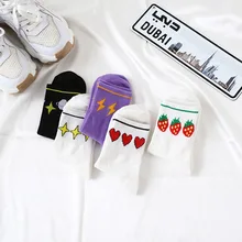 1 пара, новые женские носки, женские хлопковые носки без пятки, дышащие спортивные женские носки с японским рисунком для осени и зимы