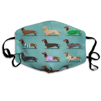 

Swono Mask Dog,Cute Dachshund Dog Pattern Polyester Anti Dust Face Mask-Washable and Reusable Mask for Cycling Camping Outdoor