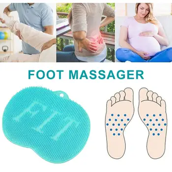 

Feet Massager Scrubber Foot Brush Cleaner with Non-Slip Suction Cups Hanging Hole Shower Mat for Home Use
