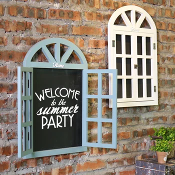 

Antique garden blackboard pendant meter box blocking mediterranean wall false window dining room wall decoration nursery decor