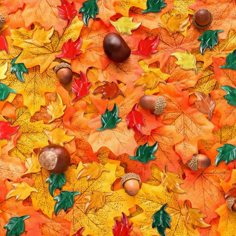 300 Pieces Thanksgiving Leaves Table Scatter Mini Acrylic Leaves Acrylic Maple Leaves Vase Filler for Thanksgiving Christmas Par