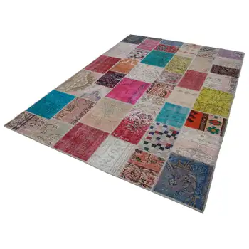

208x296 Cm Multicolor Handmade Patchwork Rug-7x10 Ft