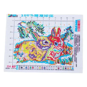 

Rabbit Grass Pattern Stamped Cross needle Counted Kit for Lady Woman
