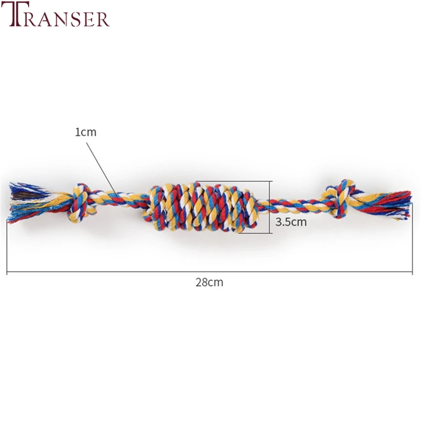 Transer 1 шт. собака игрушка хлопковая веревка для домашних животных собак жевательно-кусательная игрушки фирмы ткачество Узел игрушка для домашних животных развлечений на открытом воздухе тренировок товары для домашних животных 9904