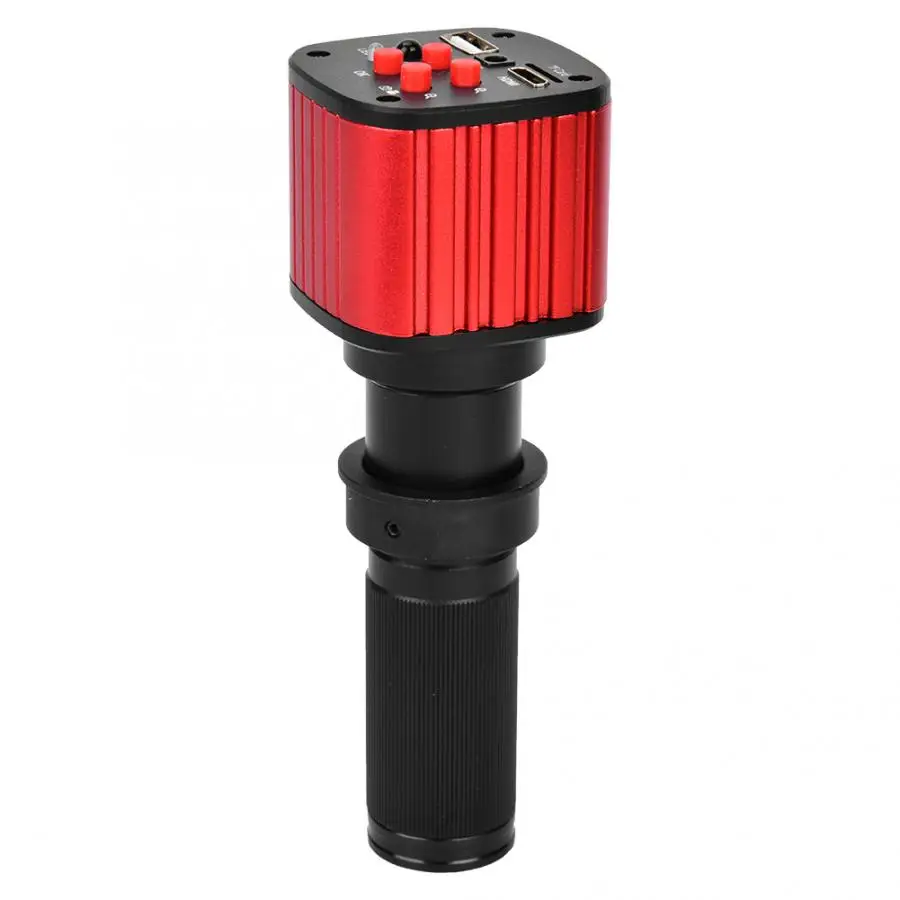 US Plug Digital Microscope Camera,1080P HDMI 4608x3456 USB C-Mount Electronic Industrial Microscope Camera 100-240V