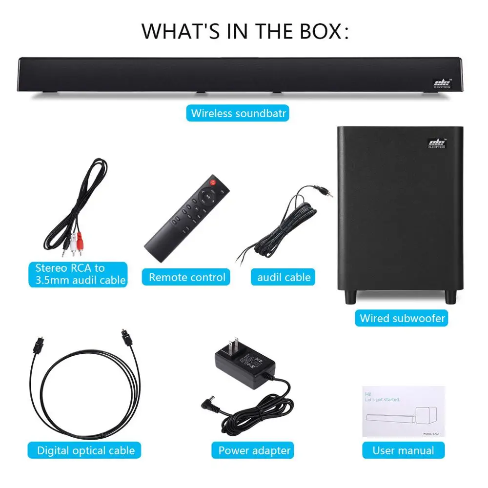 120W 2.1 הטלוויזיה Soundbar קולנוע ביתי 