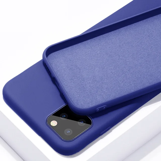 Ультратонкий чехол для iPhone 11 Pro Max, противоударный силиконовый чехол для iPhone 11 Pro Max, милые роскошные чехлы iPhone11 11Pro - Цвет: Blue