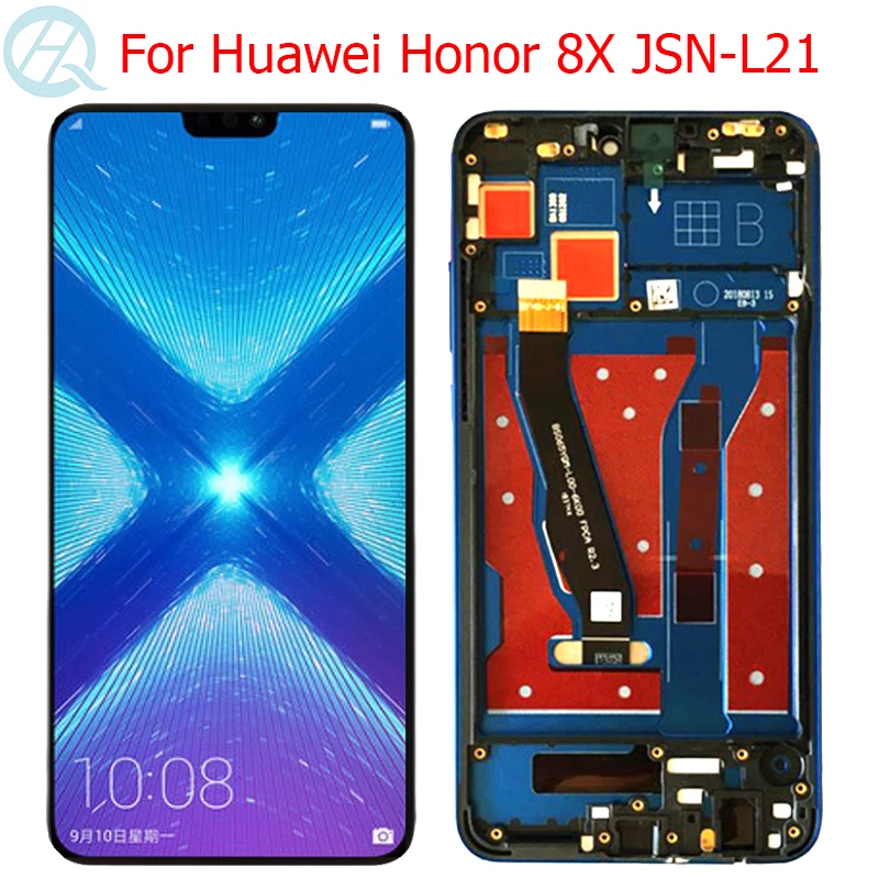 Оригинальный дисплей Honor 8X для Huawei ЖК с рамкой 6 5 дюйма JSN L21 сенсорный экран