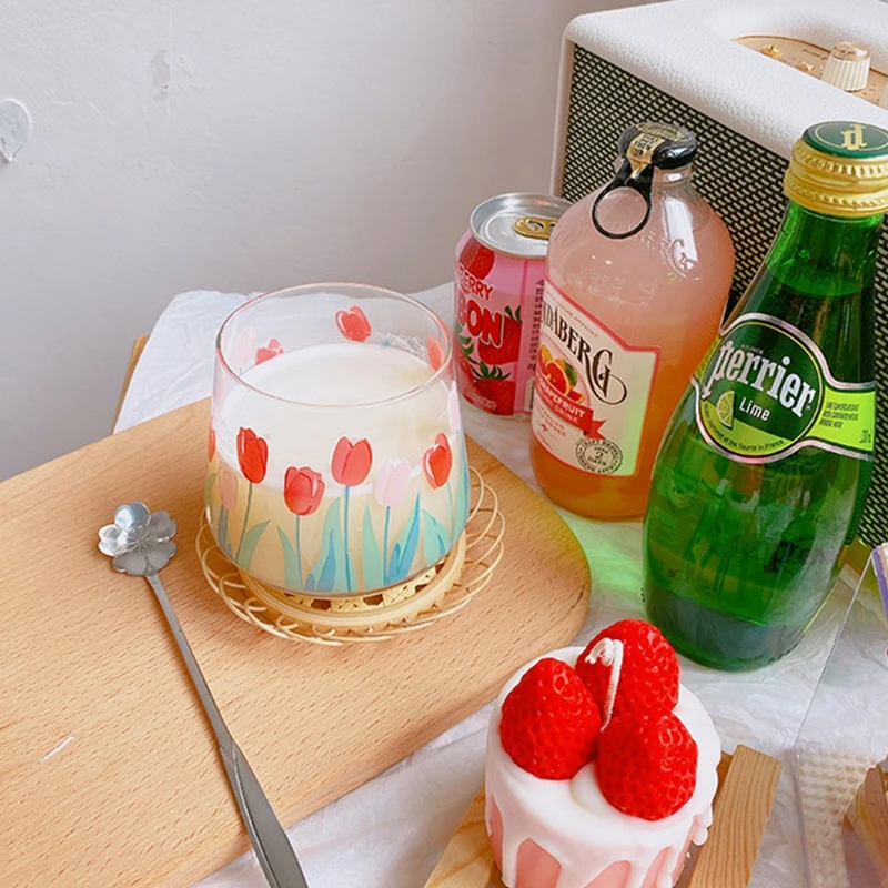 Kawaii Korea Style Tulip Glass Cup - Limited Edition