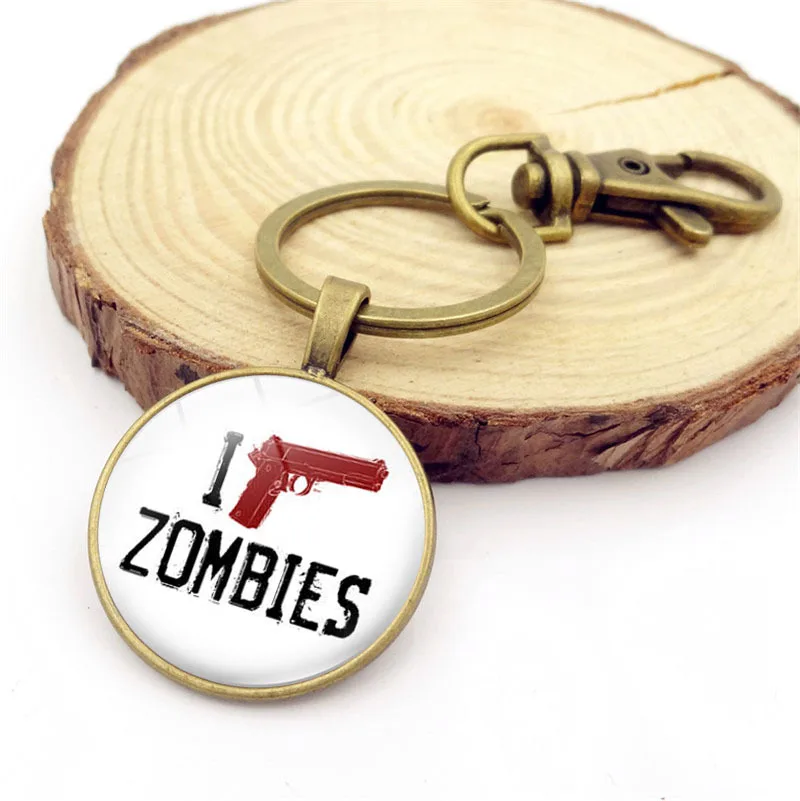 

Hot Sales I Shoot Zombies Time Stone Pendant Keychain Supply of Goods