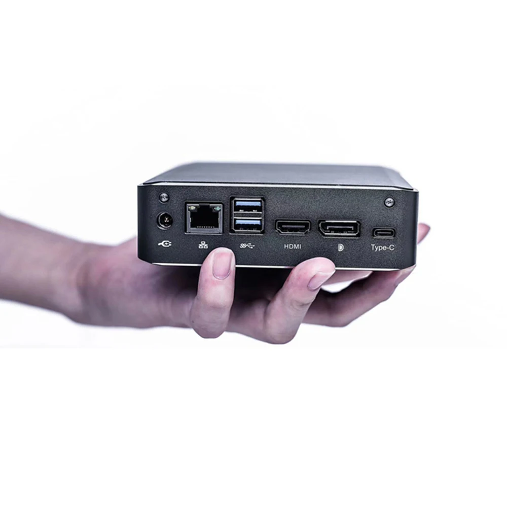 Новый мини ПК Windows 10 Intel i7 10510U I5 10210U 2 * DDR4 M.2 Nuc ультра компактный Barebone компьютер Type C