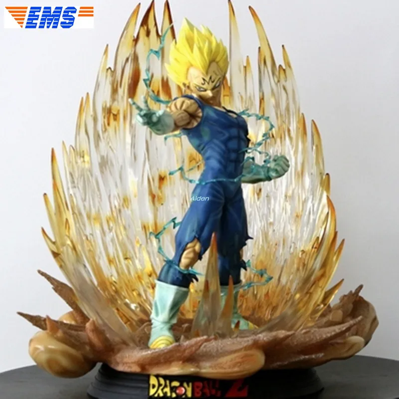 2" Dragon Ball Z статуя Супер Саян бюст Вегета 1:4 полноразмерный Портрет с светодиодный свет GK экшн-модель игрушечная коробка 54 см Z2583