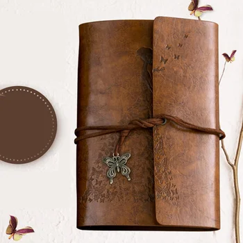 

1pcs Beautiful Retro Creative Loose-Leaf Notebook Simple Notebook Bandage Notebook for Home School Office