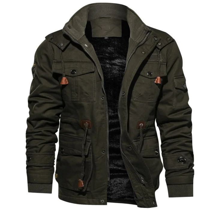 Winter Jackets Parkas Men Thick Warm Casual Outwear Jackets Hooded Coats Cap Removable AIC88