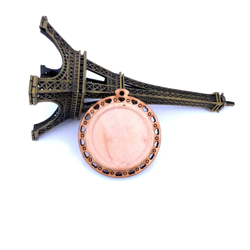 Круглая деревянная оправа кабошона для 25 мм стеклянный купол основа камеи