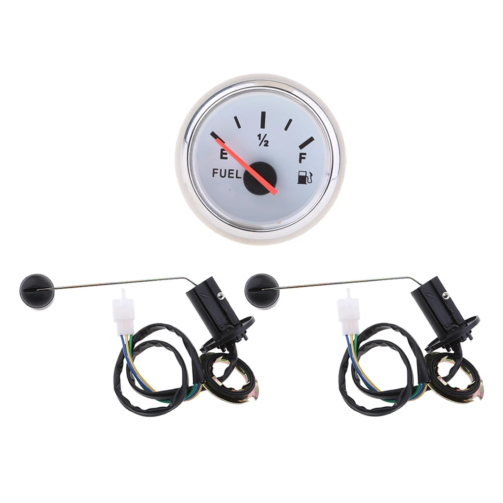 3 X Fuel Level Sensor DISPLAY TANK TRANSMITTER FLOAT + Fuel Level Indicator White