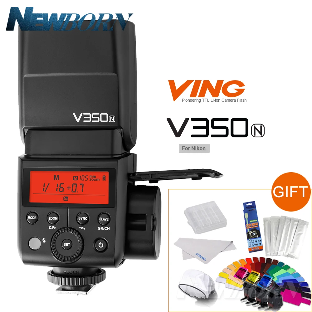Вспышка Godox V350N TTL HSS 1/8000s система 2 4G X Speedlite со встроенным литий ионным