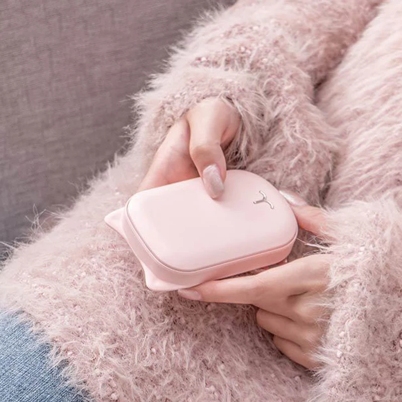 Симпатичный USB Перезаряжаемые грелка для рук и 3600Ma Мощность power Bank 5V Мини Портативный путешествия удобный с длительным сроком службы карманная грелка для рук, розовый