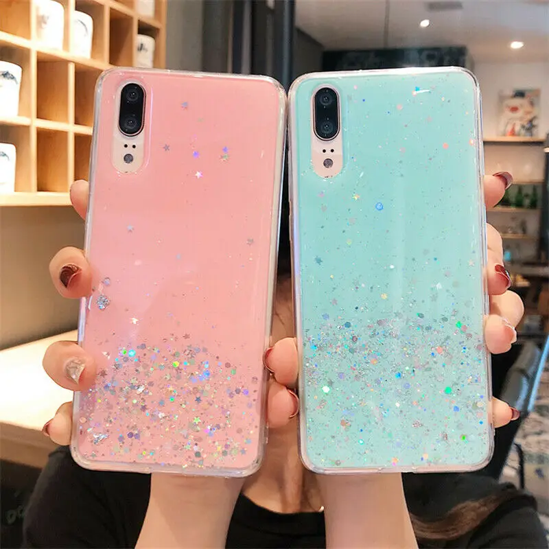 Для samsung Galaxy A20 A20E A30 A40 A50 A60 A70 чехол Блестящий кристально чистый Мягкий Силиконовый ТПУ гелевый Чехол-бампер для телефона