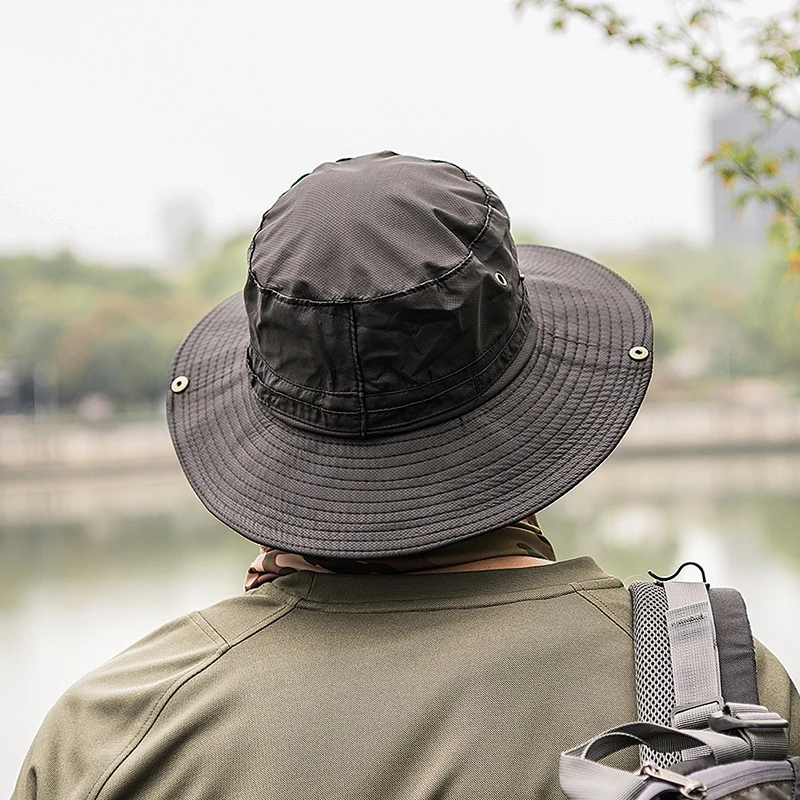 Рыбак ведро кепки быстросохнущие солнцезащитный козырек спортивная шляпа Открытый Рыбалка Велоспорт Альпинизм спортивная одежда Аксессуары Шапки