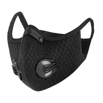 

Black Riding Mask Dust Breathing Face Masks Activated Carbon Filter Face Motorcycle Riding Accessories