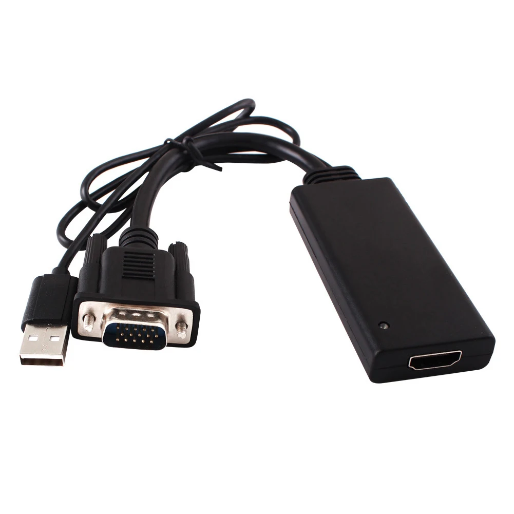  VGA A HDMI Un Facile Utilizzo Audio Video Adattatore del Connettore Per PC HD TV Professionale del 