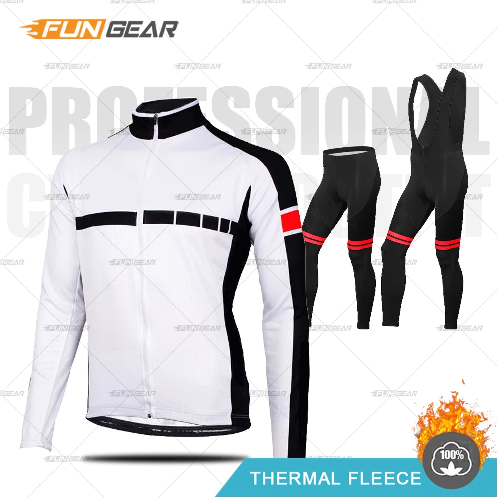 

Winter Cycling Clothes Keep Warm Clothing Ropa Ciclismo Invierno Long Sleeve Riding Jersey Set Thermal Fleece Uniform Pants Set