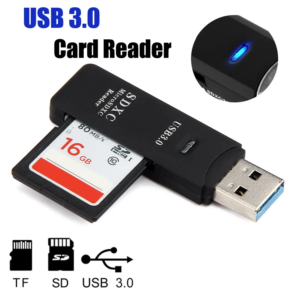 Мини 5 Гбит/с супер скорость USB 3,0 Micro SD/SDXC TF кард-ридер адаптер Mac OS Pro# T2