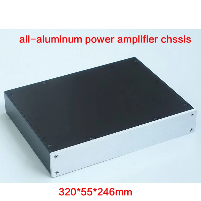 All-aluminum Power Amplifier Chassis DIY Preamp Case BZ3205 Shell DAC Decoding Box Amp Enclosure 320*55*246mm | Электроника