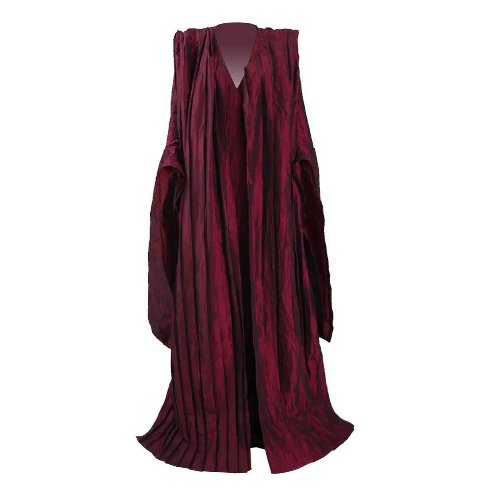 Cossky Melisandre красное платье косплей костюм плащ костюм женский для праздника Хэллоуин наряд полный комплект - Цвет: Only Cloak