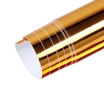 

Car Color Film Chrome Mirror Vinyl Film Package Sticker Headlight Taillight Fog Light Decal 152 x 50Cm Yellow