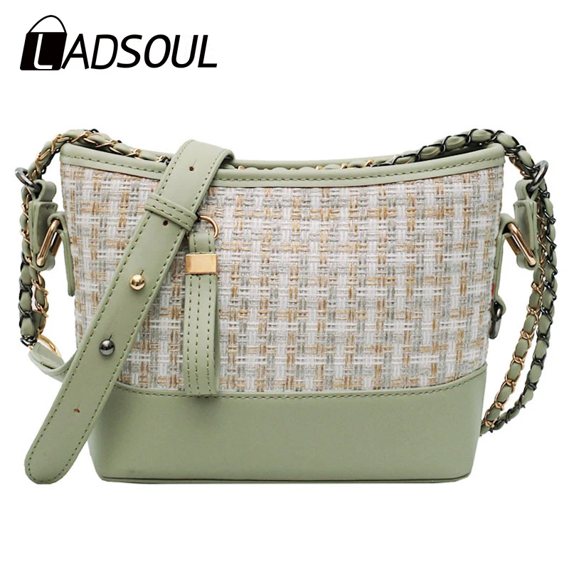 

LADSOUL Bags For Women 2019 High Quality Handbag Wild Messenger Bag Woven Chain Bag Fashion Casual Crossbody Bags For Women