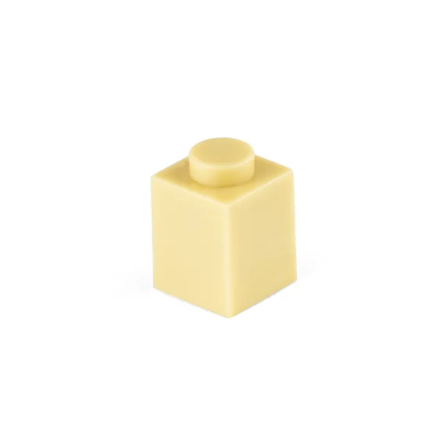 50pcs Small Particle 3005 High Brick 1x1 Building Block Parts DIY Blocks Compatible with Creative Gift Castle Toys Apricot yellow