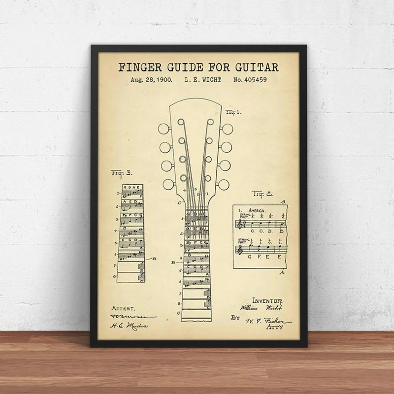Guitar Patent Poster Print