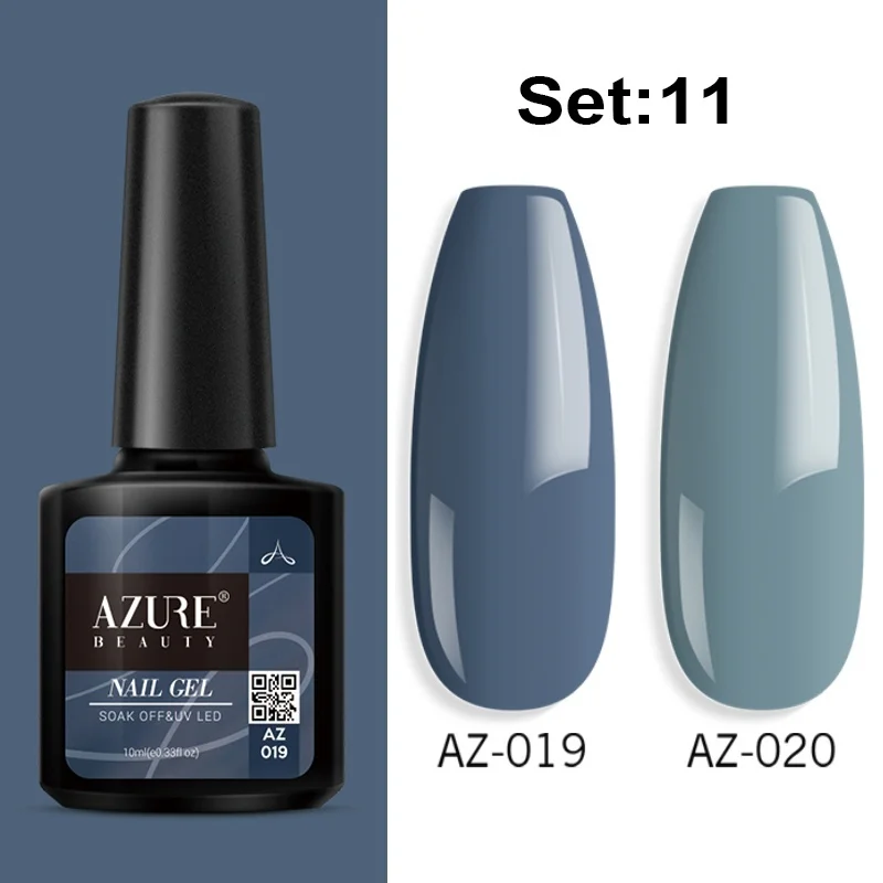 Azure beauty 2 шт./лот зеленый цвет серии УФ набор гель-лаков для ногтей длительный салонный лак для ногтей долговечный блестящий гель - Цвет: 11