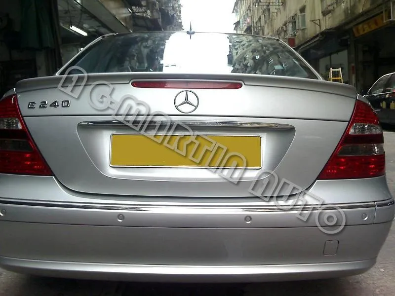 Грунтовка AMG стиль автомобиля спойлер заднего багажника, крыла авто задний багажник спойлер для Mercedes-Benz E класс W211 2007-2010