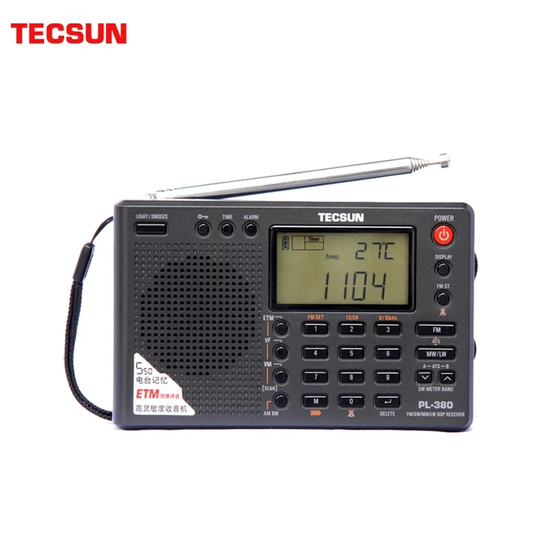Tecsun PL 380 полный диапазон радио Цифровая Демодуляция стерео PLL Портативный FM /LW/SW/MW