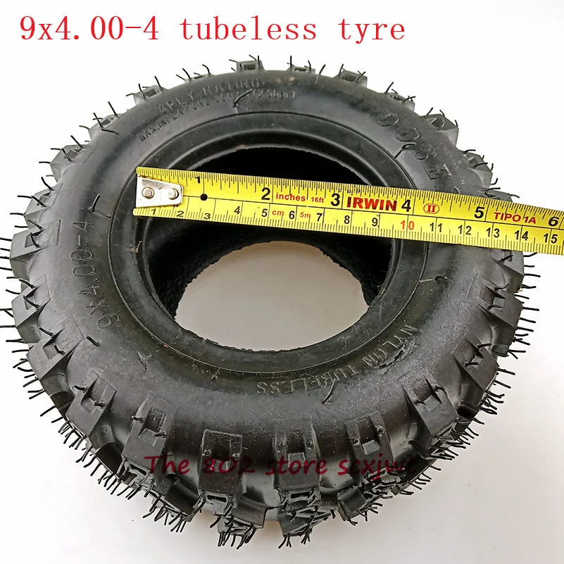 9X4. 00-4 вакуумные шины 9*4,00-4 бескамерные шины колеса для газона наездника протектора бескамерная газонокосилка для гольф-карт ATV Карманный велосипед Go Kart